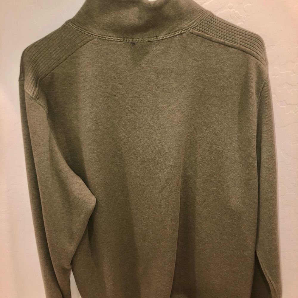 Banana Republic 1/4 Zip Olive Green Sweatshirt - Picture 3 of 5